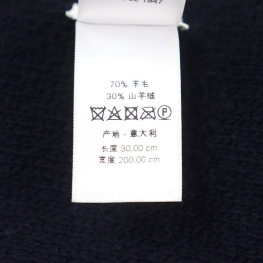 Christian Dior Scarf 85NON308I001 Main: 70% wool, Main: 30% cashmere Navy red mens Used Authentic