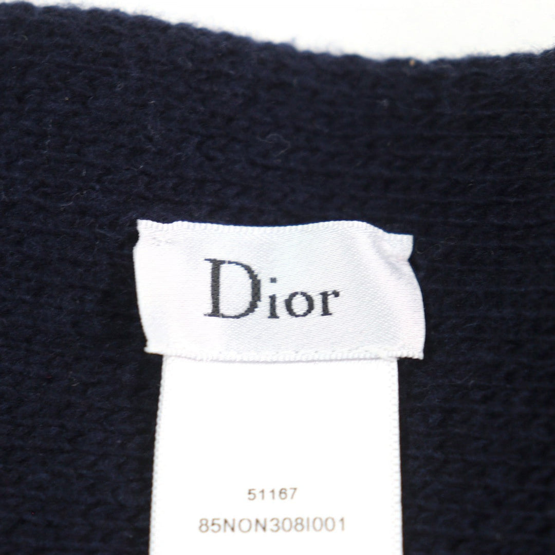 Christian Dior Scarf 85NON308I001 Main: 70% wool, Main: 30% cashmere Navy red mens Used Authentic