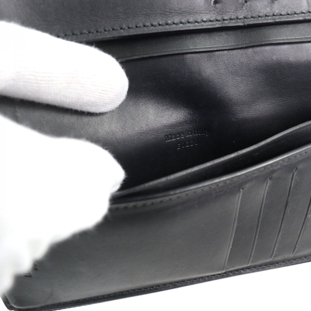 Berluti Long Wallet Purse Main: Leather Black type Brown Neo Santal mens Used Authentic