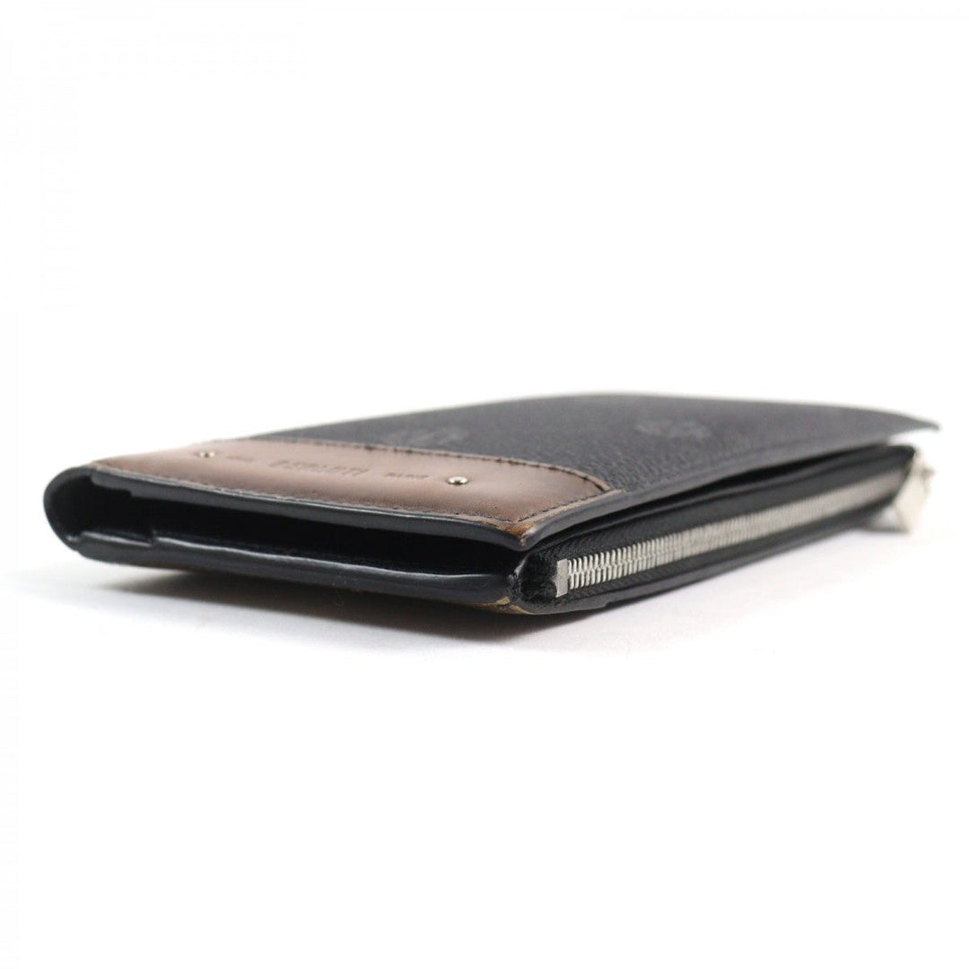 Berluti Long Wallet Purse Main: Leather Black type Brown Neo Santal mens Used Authentic