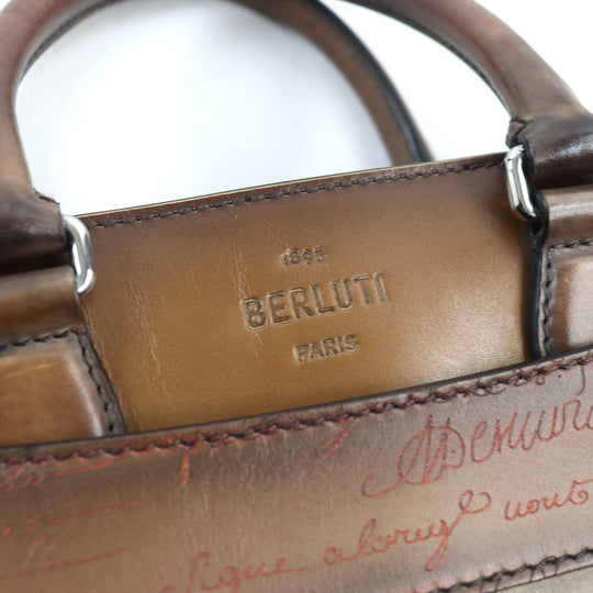 Berluti Shoulder Bag Main: Scritto leather Brown Toujour Gulliver mens Used Authentic