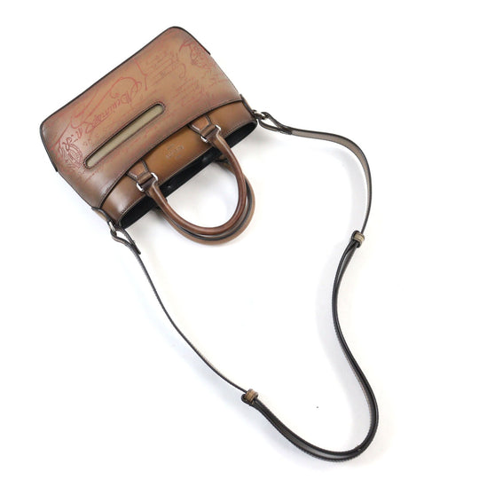 Berluti Shoulder Bag Main: Scritto leather Brown Toujour Gulliver mens Used Authentic