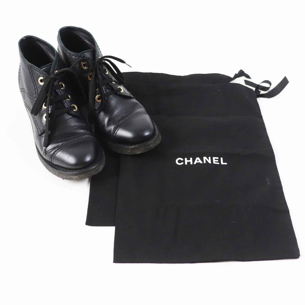 CHANEL boots G30849 Main: Leather black Women 38 Used Authentic