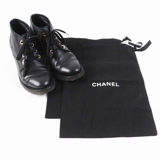 CHANEL boots G30849 Main: Leather black Women 38 Used Authentic