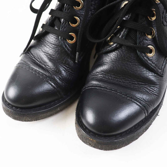 CHANEL boots G30849 Main: Leather black Women 38 Used Authentic