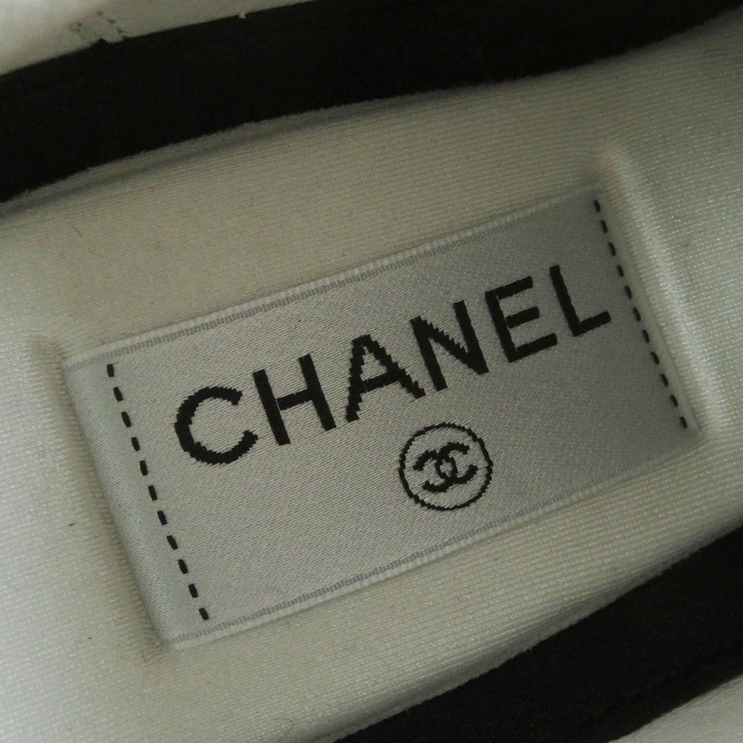 CHANEL sneakers 23B G45208 Main: Velvet, Part: Suede calfskin Black White Women 39 Used Authentic