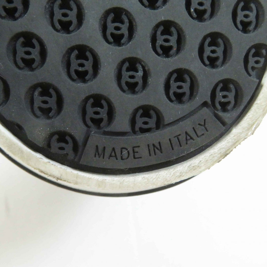 CHANEL sneakers 23B G45208 Main: Velvet, Part: Suede calfskin Black White Women 39 Used Authentic