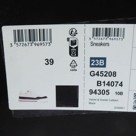 CHANEL sneakers 23B G45208 Main: Velvet, Part: Suede calfskin Black White Women 39 Used Authentic