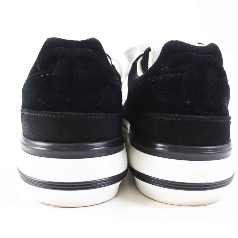CHANEL sneakers 23B G45208 Main: Velvet, Part: Suede calfskin Black White Women 39 Used Authentic