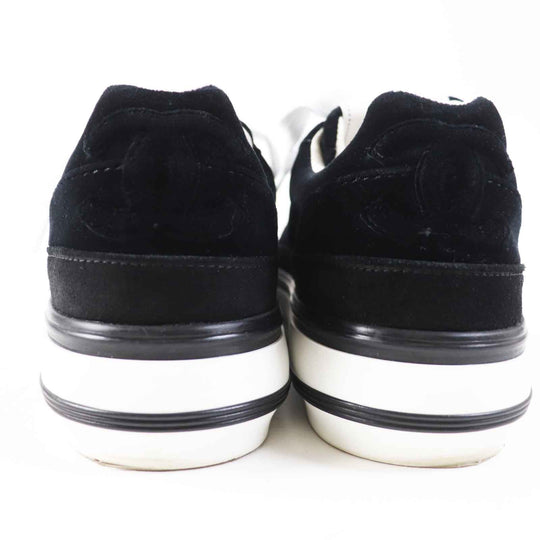 CHANEL sneakers 23B G45208 Main: Velvet, Part: Suede calfskin Black White Women 39 Used Authentic