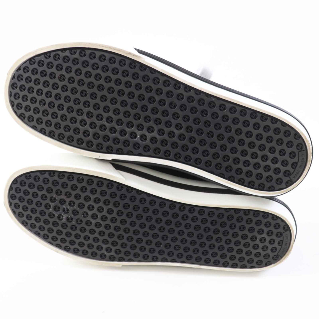 CHANEL sneakers 23B G45208 Main: Velvet, Part: Suede calfskin Black White Women 39 Used Authentic