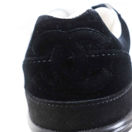 CHANEL sneakers 23B G45208 Main: Velvet, Part: Suede calfskin Black White Women 39 Used Authentic