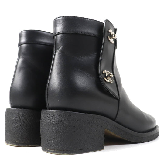CHANEL short boots G31204 Main: Leather black Women 36 Used Authentic