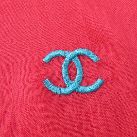 CHANEL shawl Main: 90% modal, Main: 10% cashmere Red type Women Used Authentic