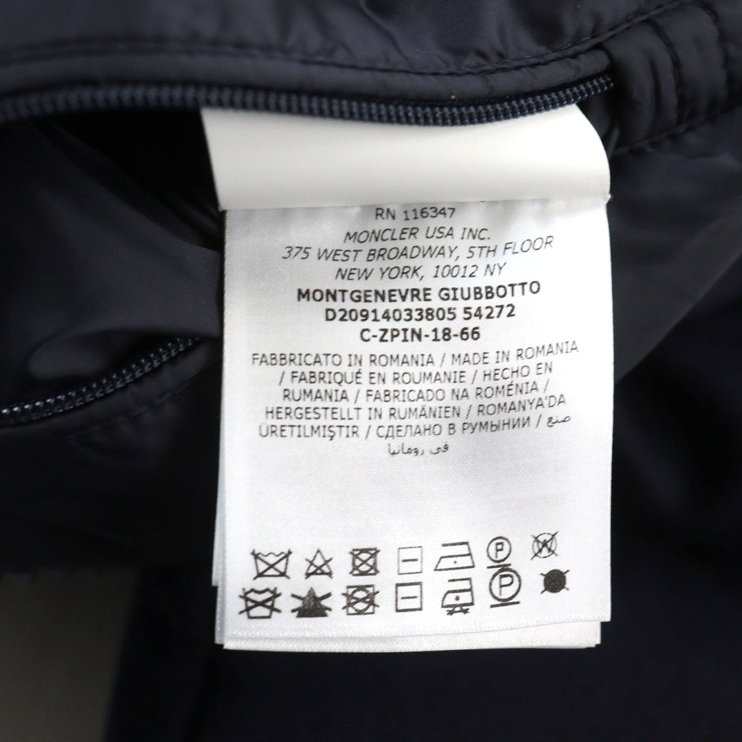 MONCLER Down jacket D20914033805 54272 Outer: 100% wool, Lining: 100% nylon, Part: 100% nylon, Filling: 90% down, Filling: 10% feather Navy MONTGENEVRE GIUBBOTTO mens Zero Size Used Authentic