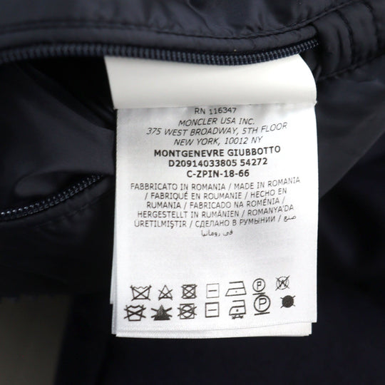 MONCLER Down jacket D20914033805 54272 Outer: 100% wool, Lining: 100% nylon, Part: 100% nylon, Filling: 90% down, Filling: 10% feather Navy MONTGENEVRE GIUBBOTTO mens Zero Size Used Authentic