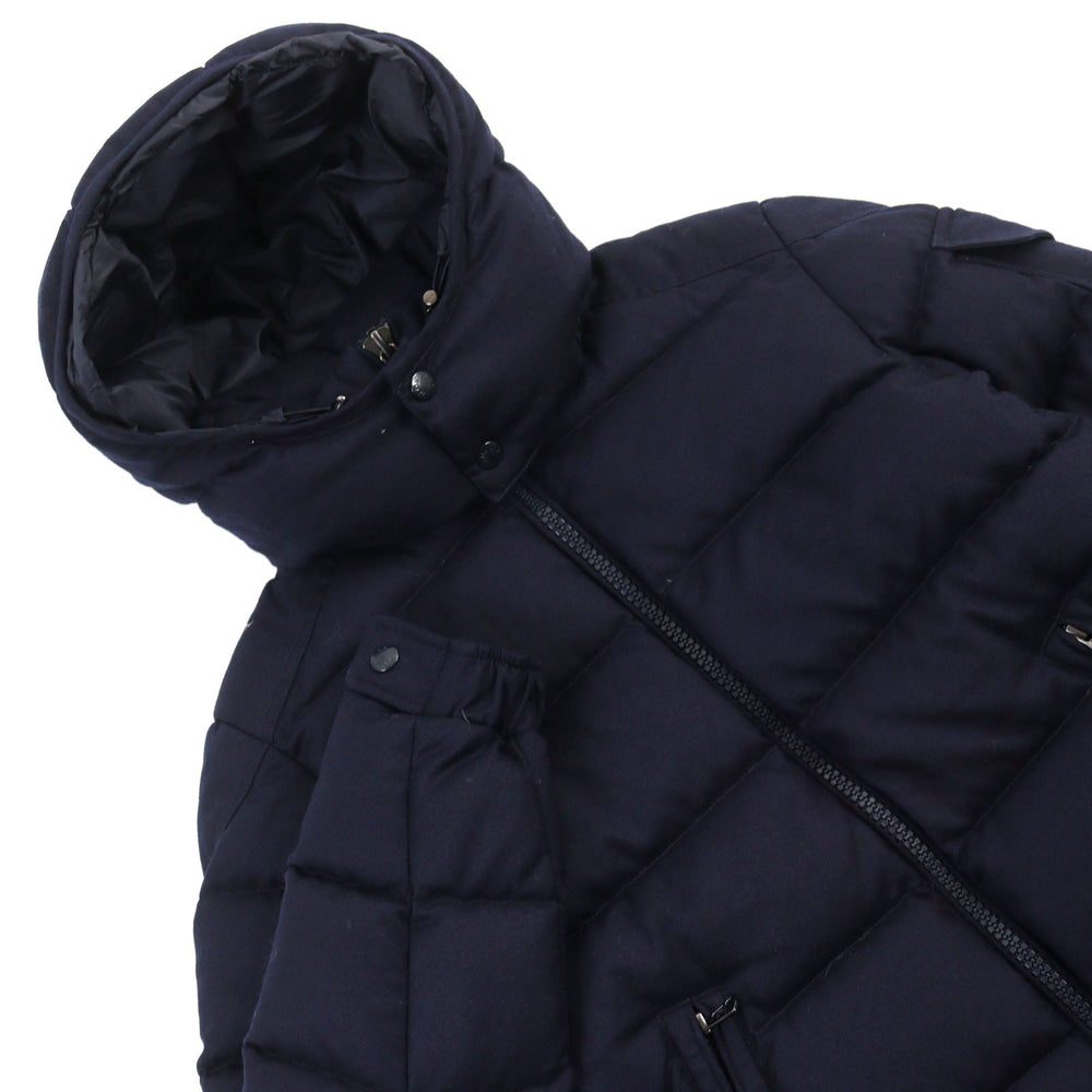 MONCLER Down jacket D20914033805 54272 Outer: 100% wool, Lining: 100% nylon, Part: 100% nylon, Filling: 90% down, Filling: 10% feather Navy MONTGENEVRE GIUBBOTTO mens Zero Size Used Authentic