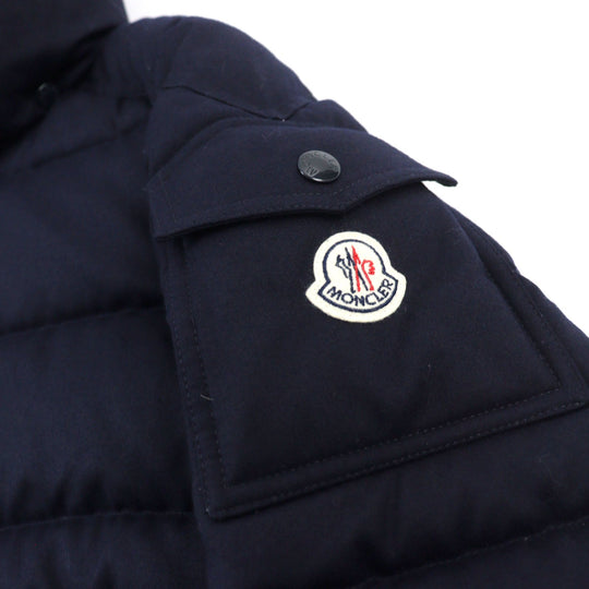 MONCLER Down jacket D20914033805 54272 Outer: 100% wool, Lining: 100% nylon, Part: 100% nylon, Filling: 90% down, Filling: 10% feather Navy MONTGENEVRE GIUBBOTTO mens Zero Size Used Authentic