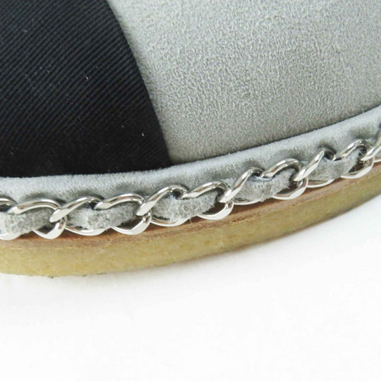 CHANEL boots G34113 Main: Mouton Light gray black Women 36 Used Authentic