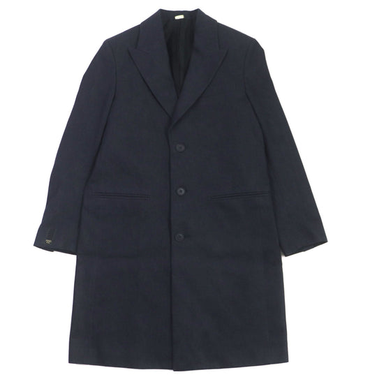 FENDI Chester coat FF0652 Outer: 99% cotton, Outer: 1% polyester, Lining: 100% cupra Indigo mens 46 Used Authentic