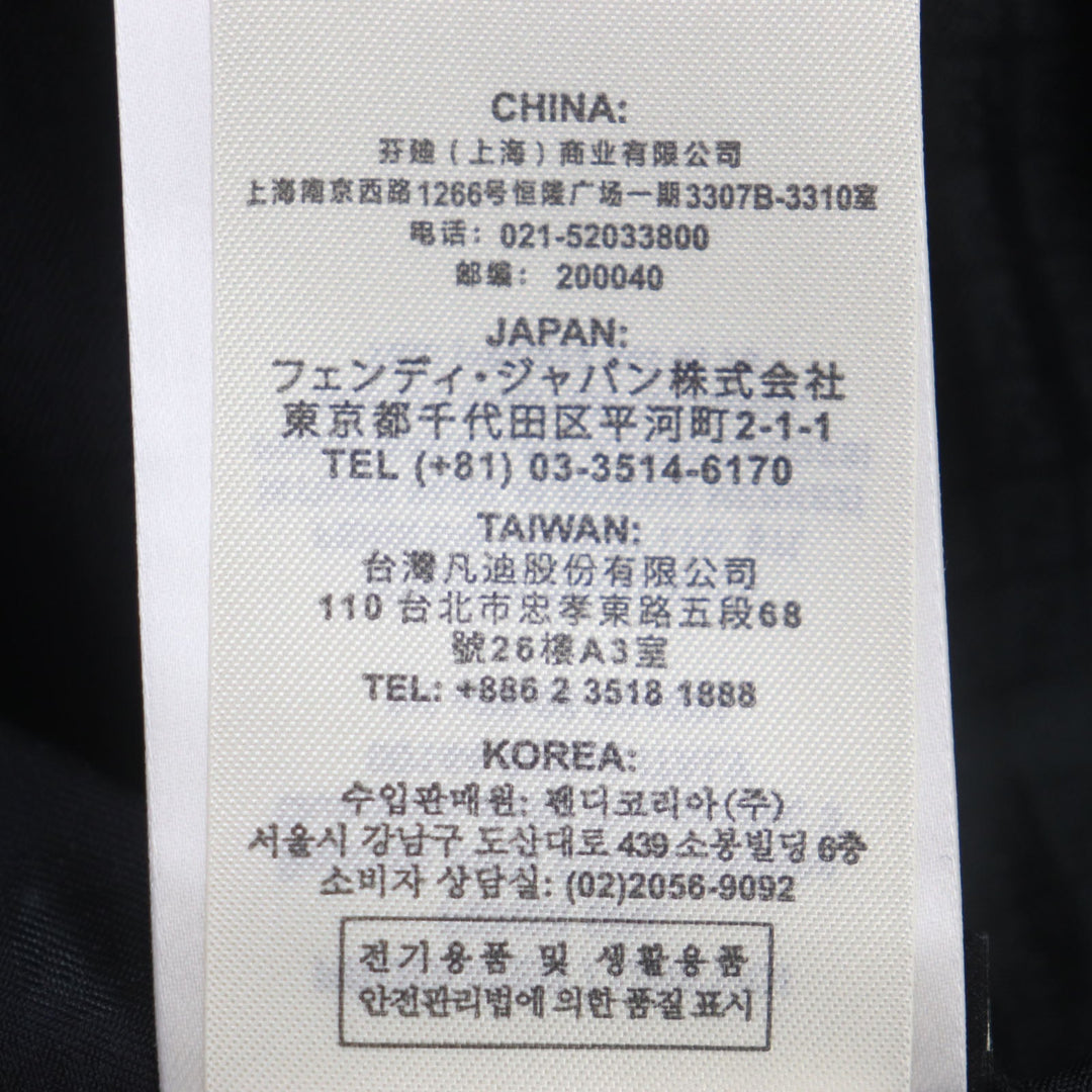 FENDI Chester coat FF0652 Outer: 99% cotton, Outer: 1% polyester, Lining: 100% cupra Indigo mens 46 Used Authentic