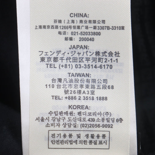 FENDI Chester coat FF0652 Outer: 99% cotton, Outer: 1% polyester, Lining: 100% cupra Indigo mens 46 Used Authentic