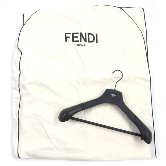 FENDI Chester coat FF0652 Outer: 99% cotton, Outer: 1% polyester, Lining: 100% cupra Indigo mens 46 Used Authentic