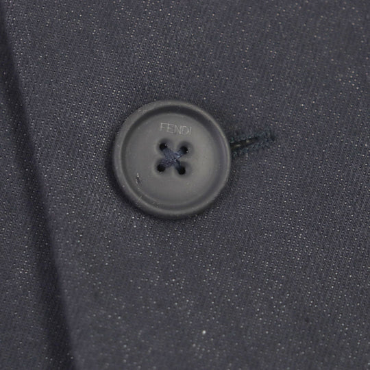 FENDI Chester coat FF0652 Outer: 99% cotton, Outer: 1% polyester, Lining: 100% cupra Indigo mens 46 Used Authentic