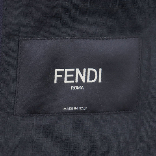 FENDI Chester coat FF0652 Outer: 99% cotton, Outer: 1% polyester, Lining: 100% cupra Indigo mens 46 Used Authentic