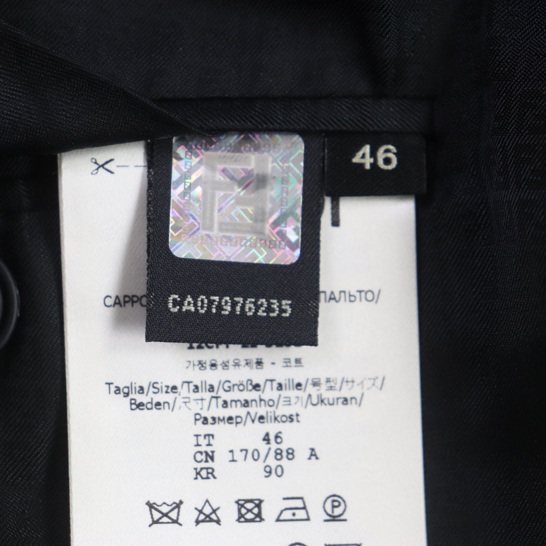 FENDI Chester coat FF0652 Outer: 99% cotton, Outer: 1% polyester, Lining: 100% cupra Indigo mens 46 Used Authentic