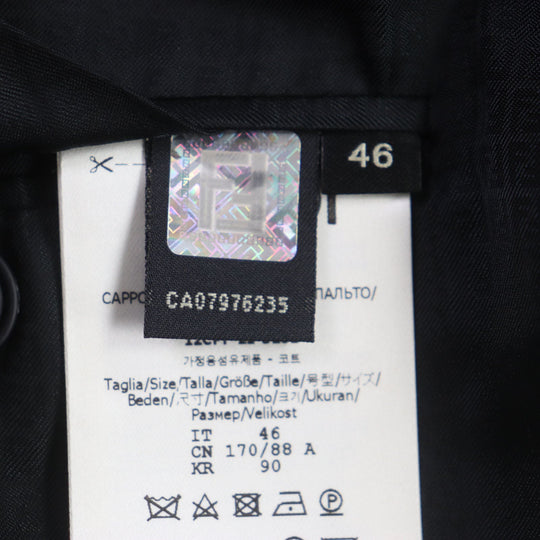 FENDI Chester coat FF0652 Outer: 99% cotton, Outer: 1% polyester, Lining: 100% cupra Indigo mens 46 Used Authentic