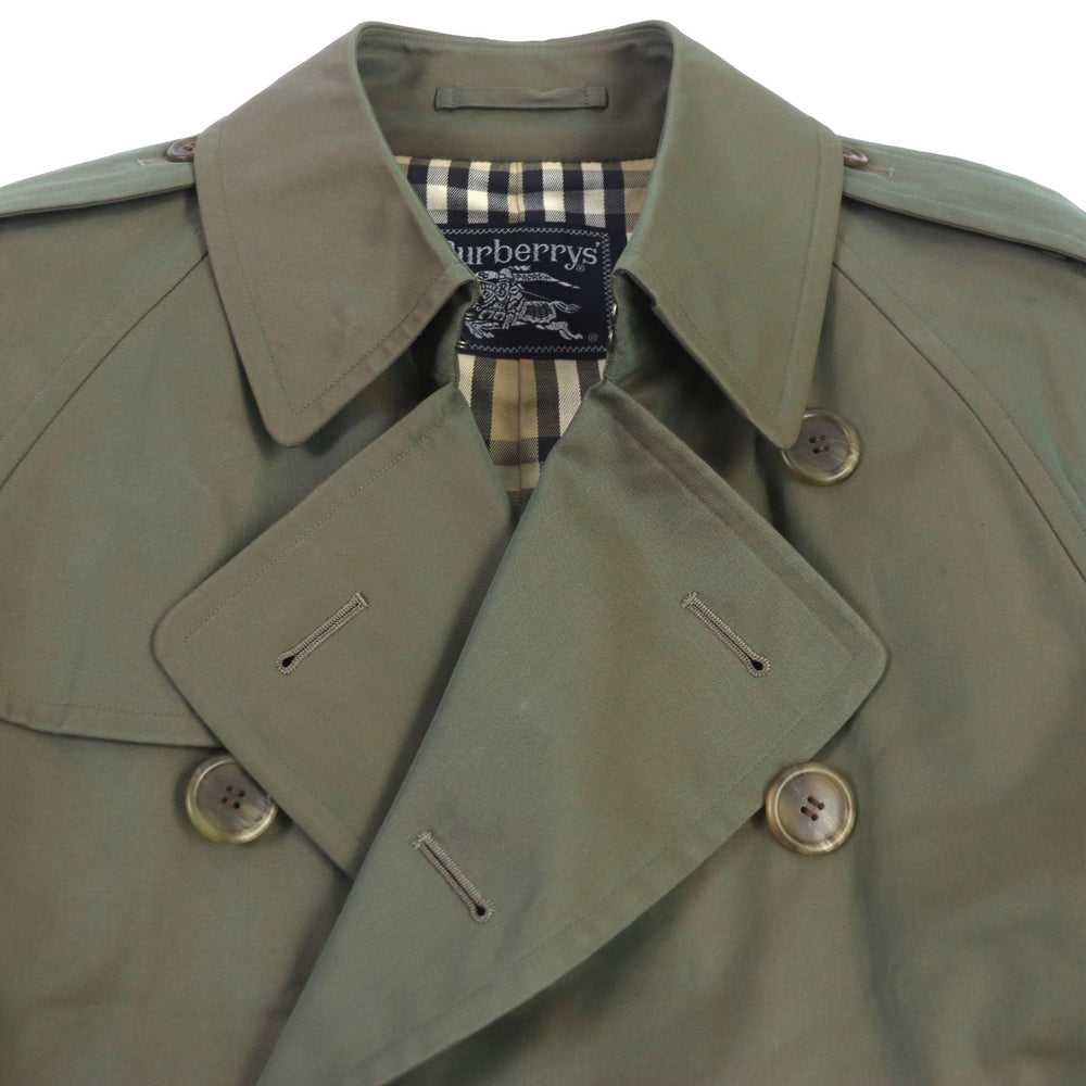 BURBERRY trench coat Outer: 100% cotton, Lining: cotton, Sleeve lining: polyester green mens 88 160 Used Authentic