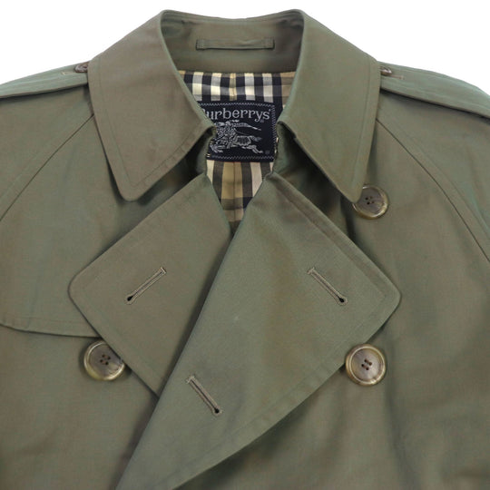 BURBERRY trench coat Outer: 100% cotton, Lining: cotton, Sleeve lining: polyester green mens 88 160 Used Authentic