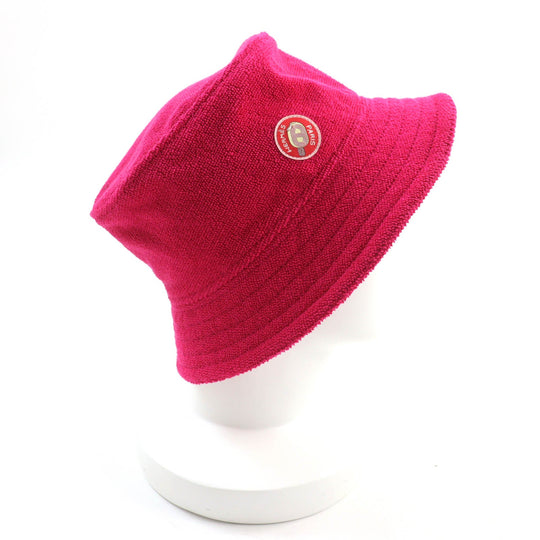 HERMES hat Main: 100% cotton, Part: 100% polyester shocking pink Davis Hat Women 57 Used Authentic