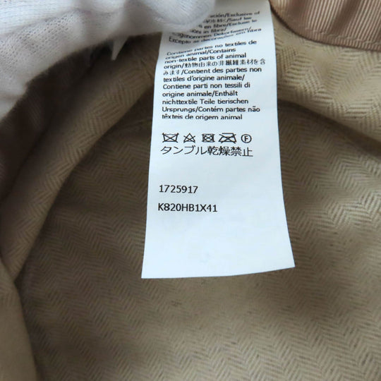 LOEWE hat K820HB1X41 Outer: 94% cotton, Outer: 6% polyester, Part: leather, Lining: 55% cotton, Lining: 45% linen Ecru/Soft White Women 57 Used Authentic