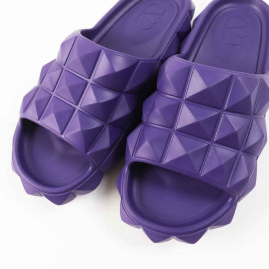Valentino Garavani Sandals Main: Rubber purple Roman Stud Turtleneck Women 38 Used Authentic