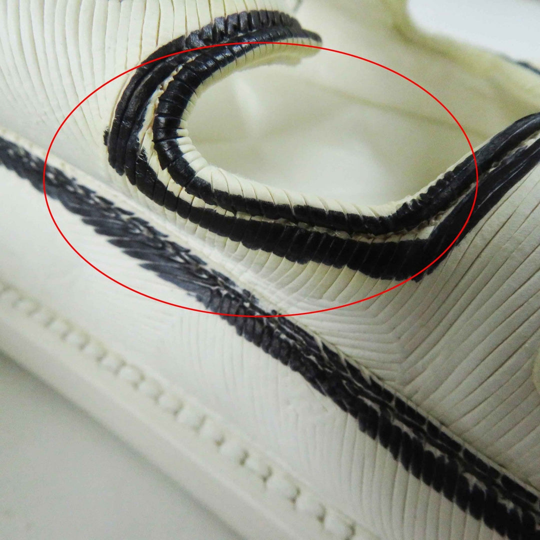 CHANEL Sandals G35927 leather Ivory black COCO Mark Comfort Velcro Women 35 Used Authentic