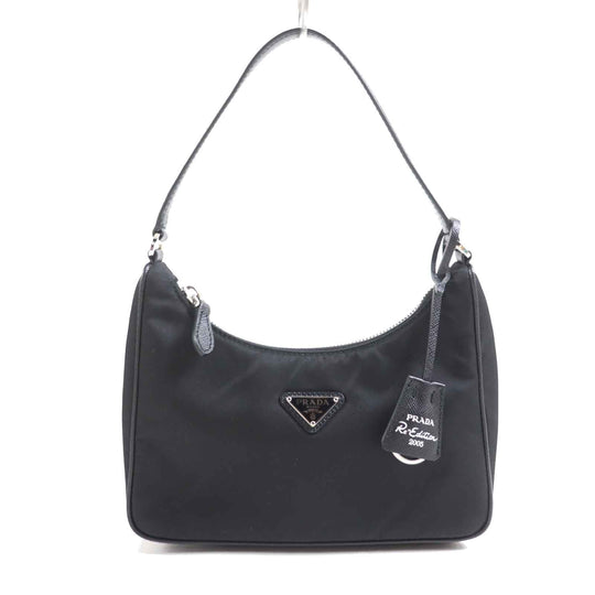 PRADA Handbag 1NE204 Main: Nylon, Part: Cowhide black RE-NYLON RE-EDITION Women Used Authentic