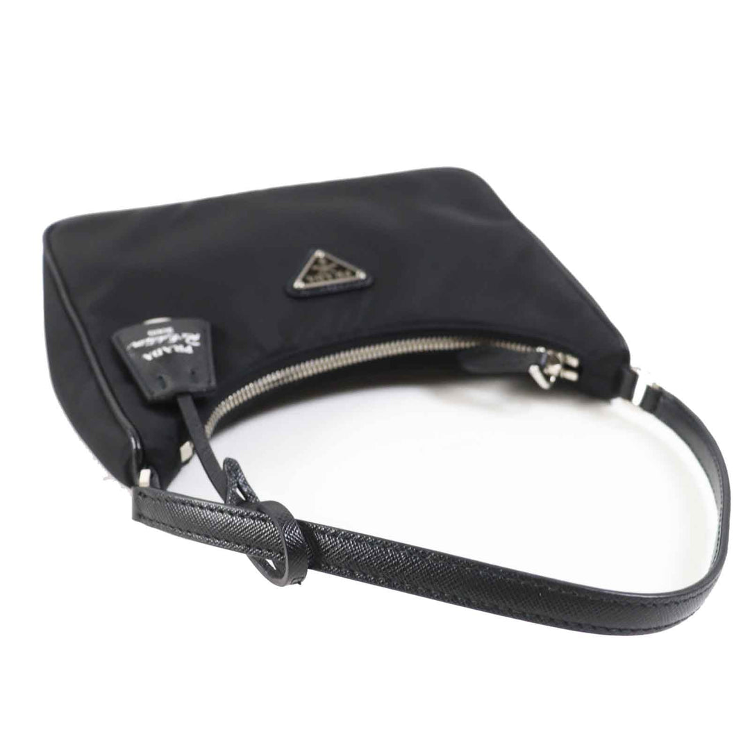 PRADA Handbag 1NE204 Main: Nylon, Part: Cowhide black RE-NYLON RE-EDITION Women Used Authentic