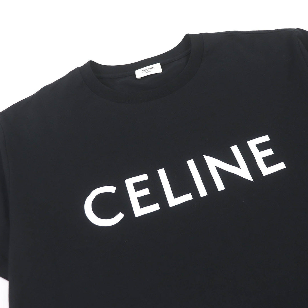 CELINE Short sleeve T-shirt 2X681677Q Main: 100% cotton black mens S Used Authentic