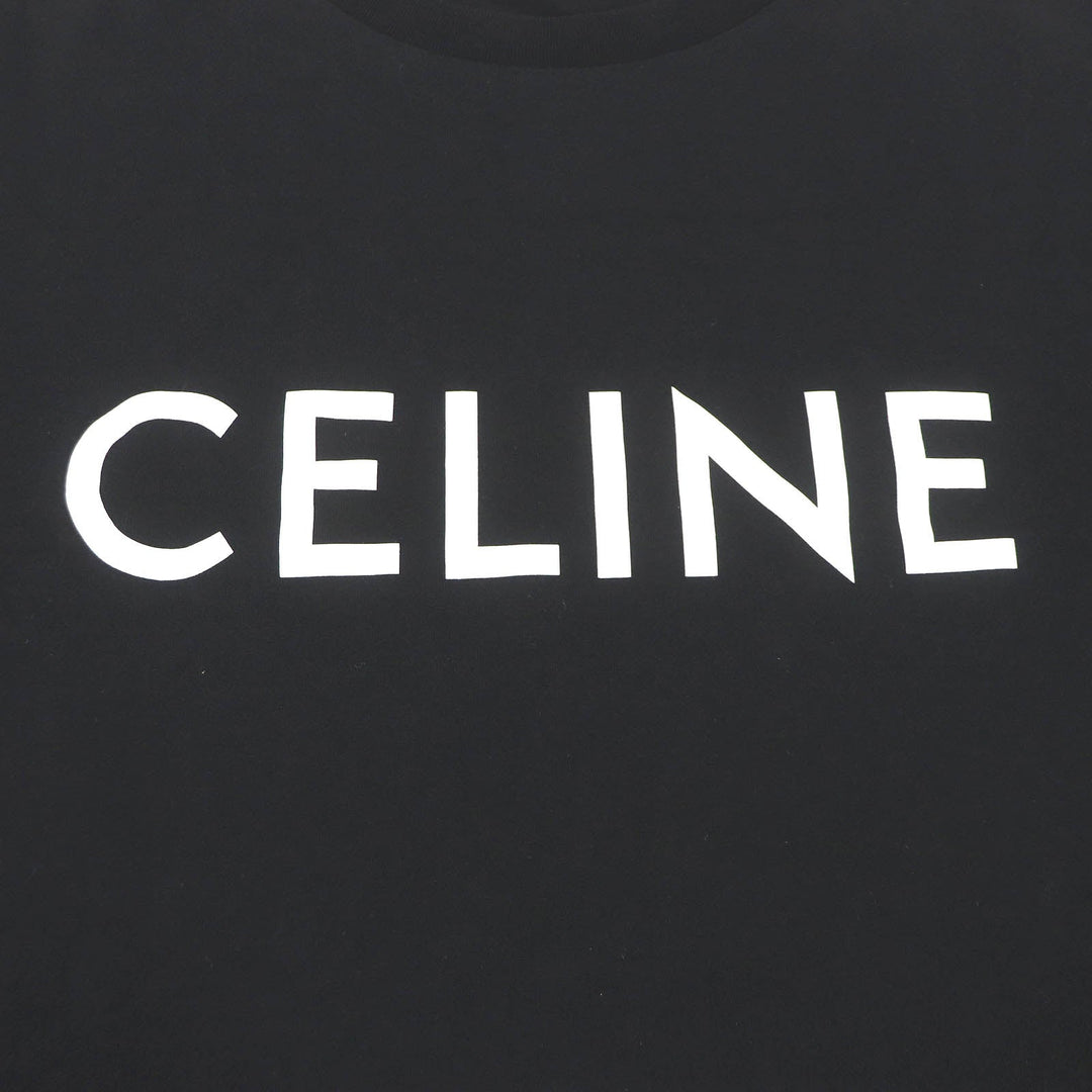 CELINE Short sleeve T-shirt 2X681677Q Main: 100% cotton black mens S Used Authentic