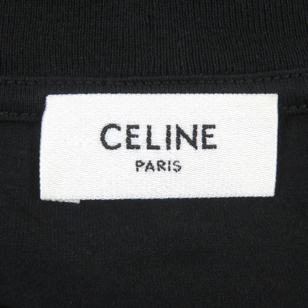 CELINE Short sleeve T-shirt 2X681677Q Main: 100% cotton black mens S Used Authentic