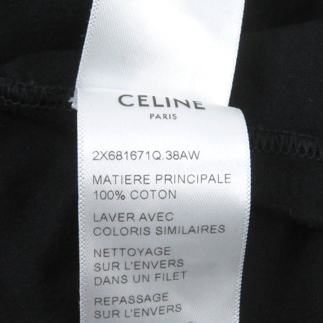 CELINE Short sleeve T-shirt 2X681677Q Main: 100% cotton black mens S Used Authentic