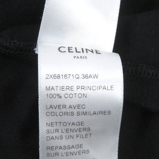 CELINE Short sleeve T-shirt 2X681677Q Main: 100% cotton black mens S Used Authentic