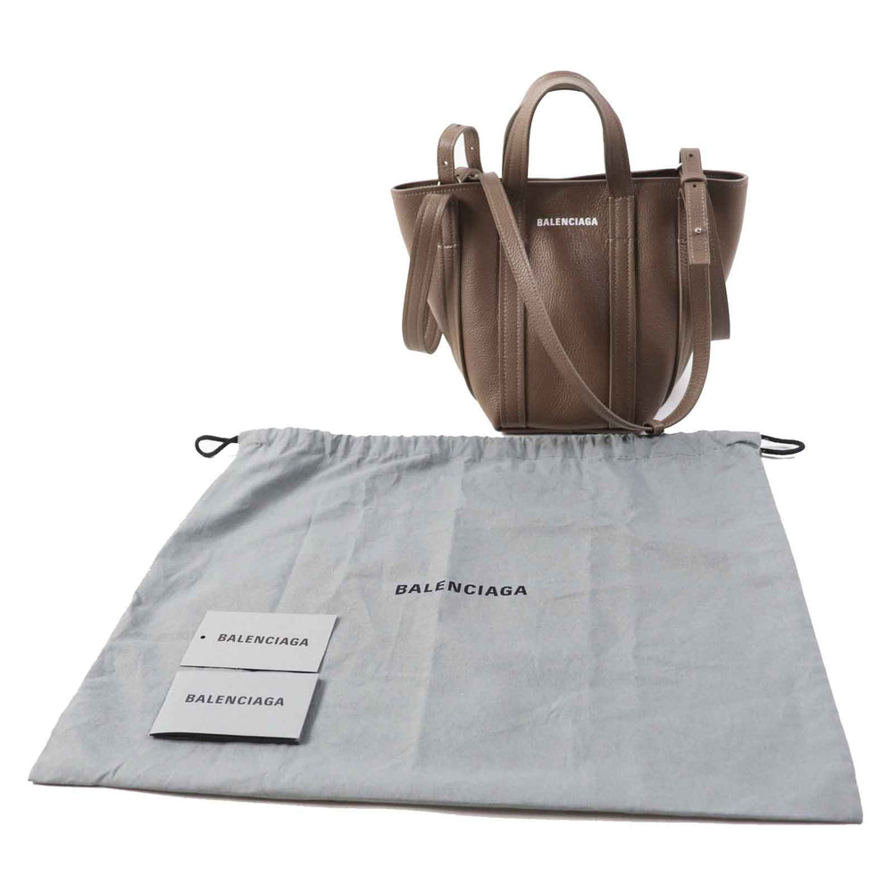 BALENCIAGA Shoulder Bag 672793 Main: Leather Gurege Everyday XS North South Women Used Authentic