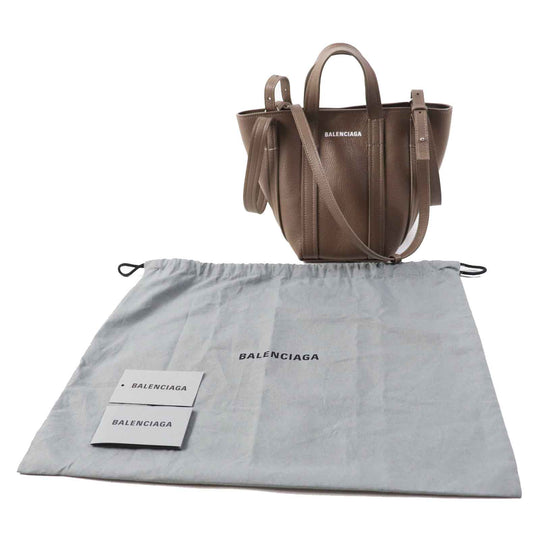 BALENCIAGA Shoulder Bag 672793 Main: Leather Gurege Everyday XS North South Women Used Authentic