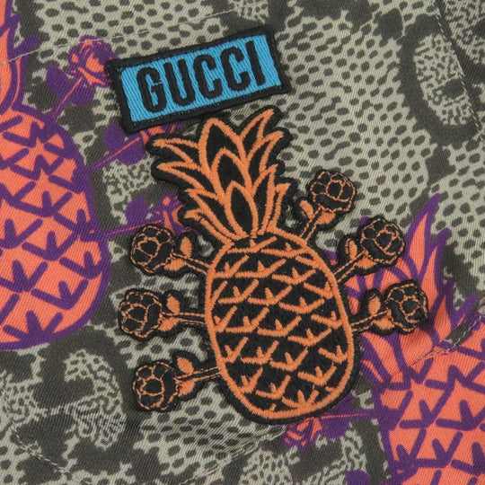 GUCCI Short sleeve shirt 669202 Main: 100% silk, Part: 100% polyester beige mens 46 Used Authentic