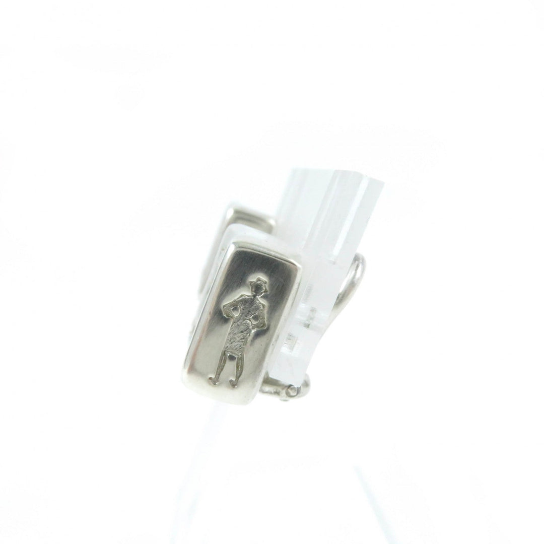 CHANEL Earring Main�FAG925 Silver COCO logo square clover Women Used Authentic