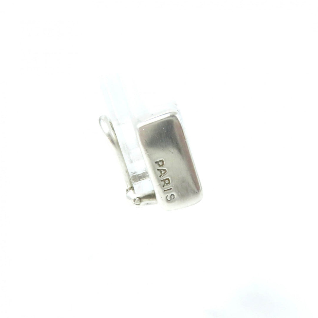 CHANEL Earring Main�FAG925 Silver COCO logo square clover Women Used Authentic