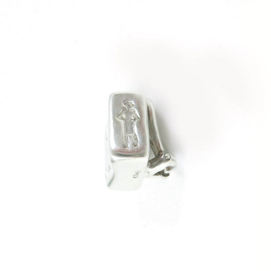 CHANEL Earring Main�FAG925 Silver COCO logo square clover Women Used Authentic